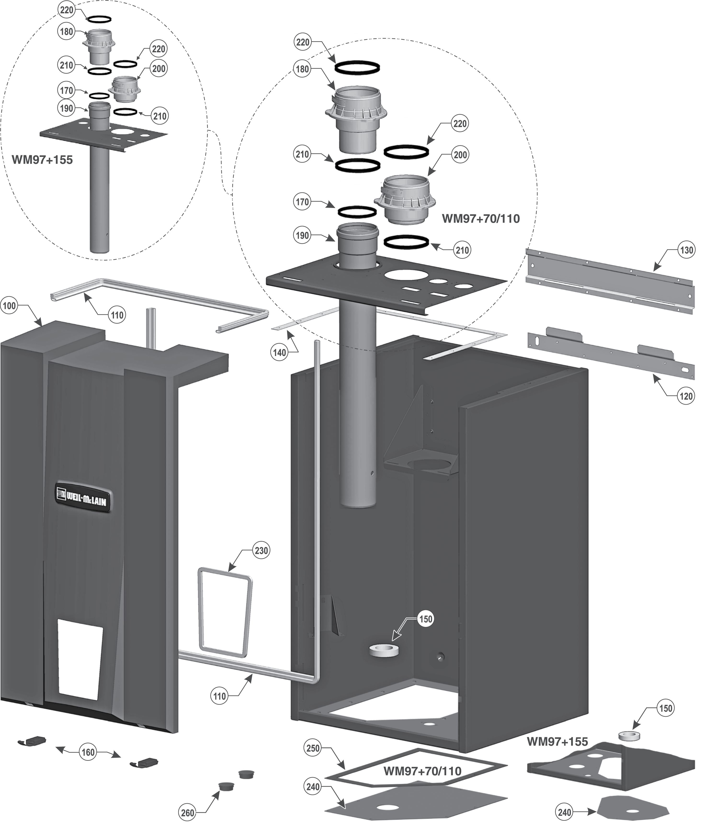 WM97+ 155 Jacket Parts Drawing
